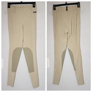 Kerrits Tan Microcord Knee Patch Equestrian Riding Tight Pants Small Pull On